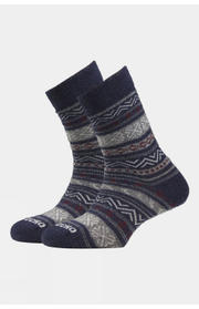 Unisex Light Fair Isle Crew Wool Socks