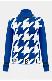 Womens Rose Roll Neck Knit Sweater