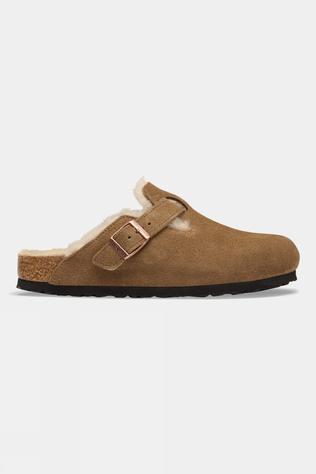 Birkenstock Unisex Boston Shearling Clogs Tea