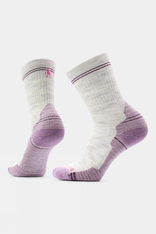 Smartwool Womens Performance Hike Light Cushion Crew Socks Ash/Purple Dawn