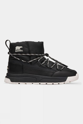 Sorel Womens Whitney III Slip-On Waterproof Snow Boots Black/ Sea Salt