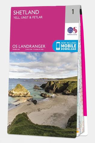 Ordnance Survey Landranger Map 01 Shetland - Yell, Unst and Fetlar V16