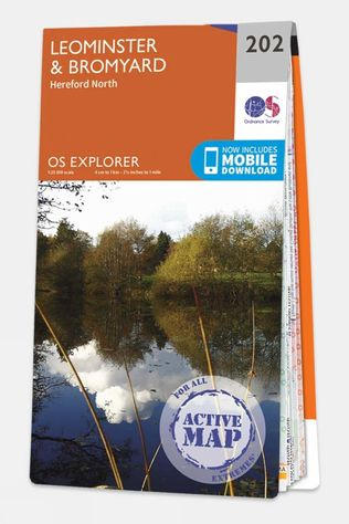 Ordnance Survey Active Explorer Map 202 Leominster and Bromyard V15