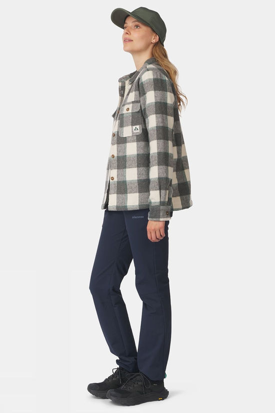 Ayacucho Womens Padded Flannel Shirt Darkest Spruce Combo