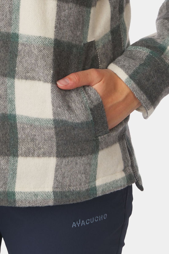 Ayacucho Womens Padded Flannel Shirt Darkest Spruce Combo