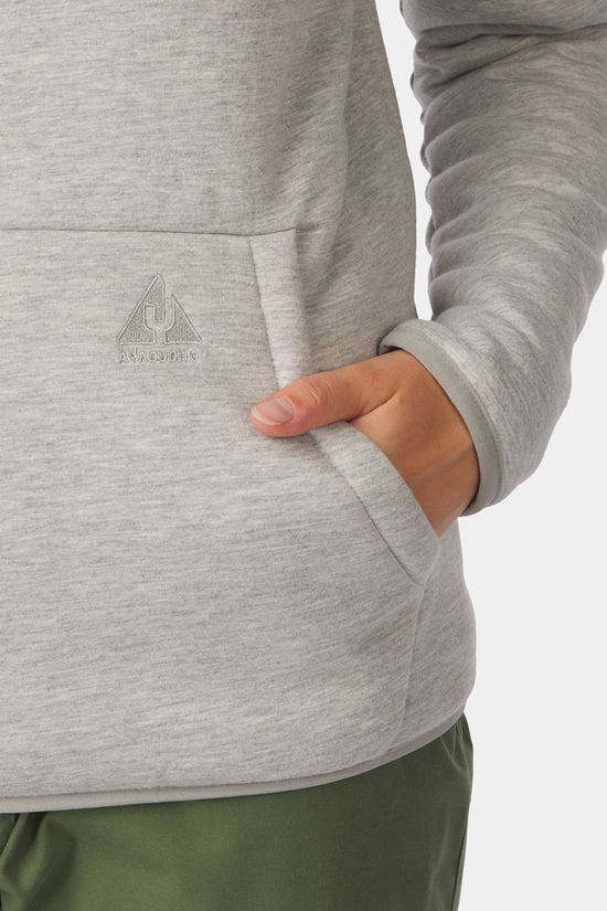 Ayacucho Womens Currie Cotton Hoodie Grey Melange