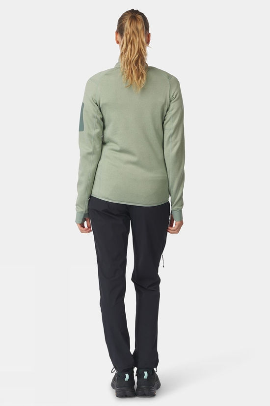 Ayacucho Womens Mountain Midlayer Full Zip Fleece  Iceberg Green