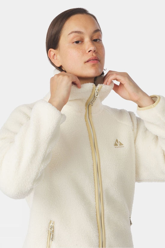 Ayacucho Womens Vala Full Zip Fleece Ecru