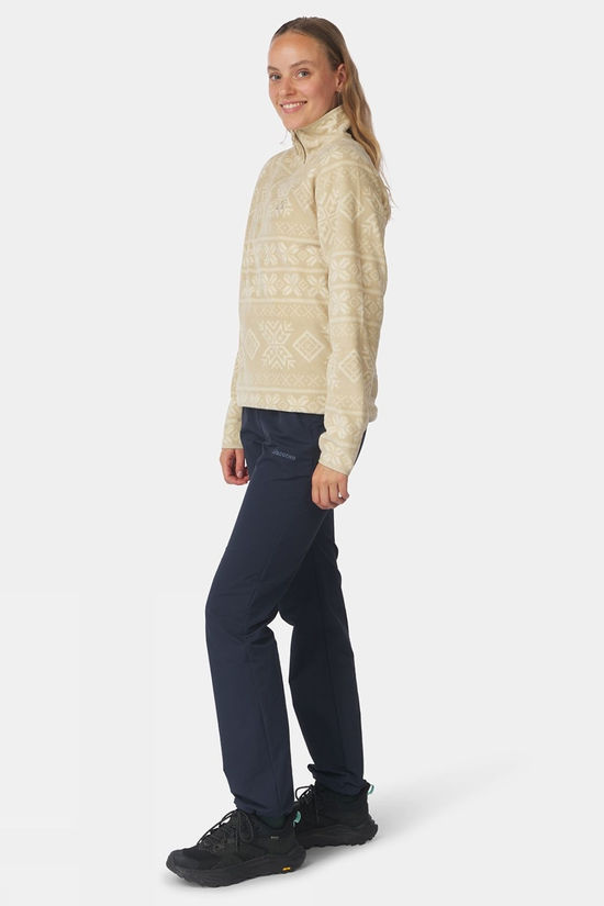 Ayacucho Womens Inverno Printed Half Zip Fleece Fields Of Rye Print