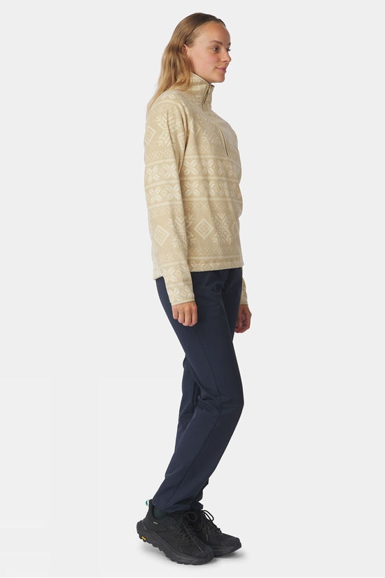 Ayacucho Womens Inverno Printed Half Zip Fleece Fields Of Rye Print