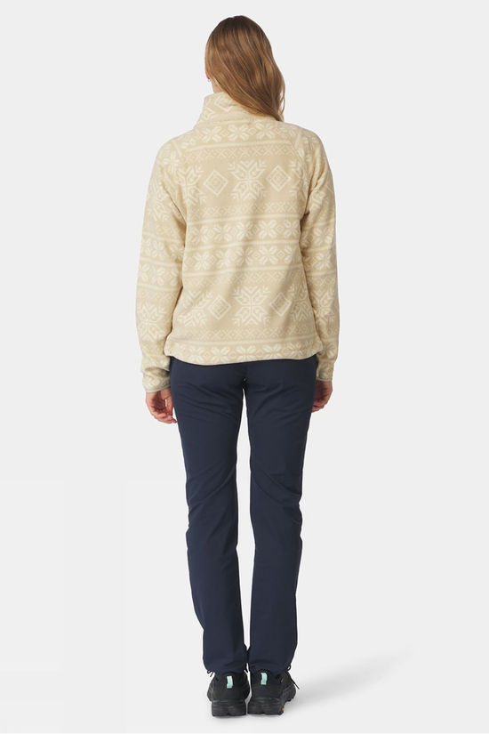 Ayacucho Womens Inverno Printed Half Zip Fleece Fields Of Rye Print