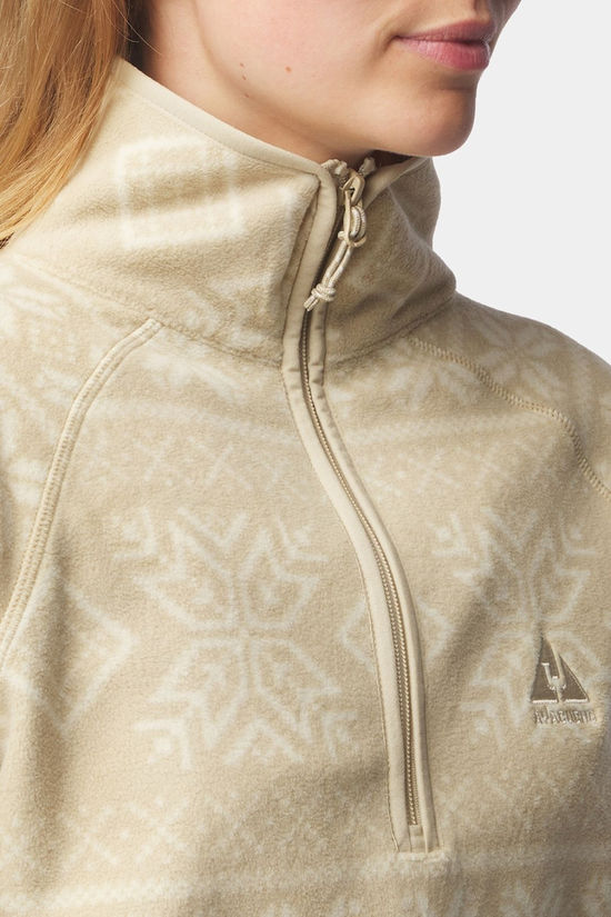 Ayacucho Womens Inverno Printed Half Zip Fleece Fields Of Rye Print