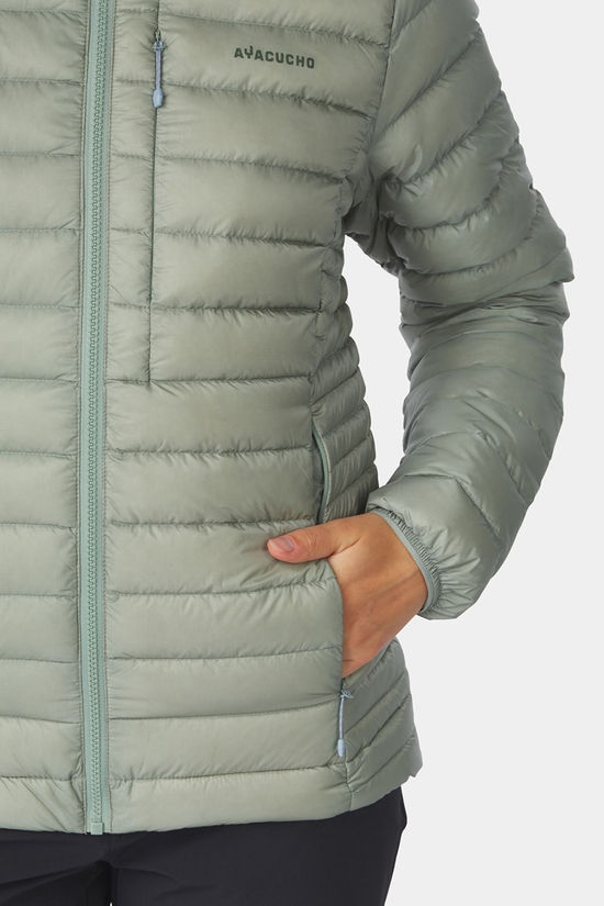 Ayacucho Womens Mountain Lightweight Down Jacket Iceberg Green