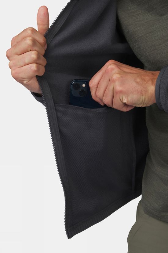 Ayacucho Mens Divis Structured Full Zip Fleece Asphalt
