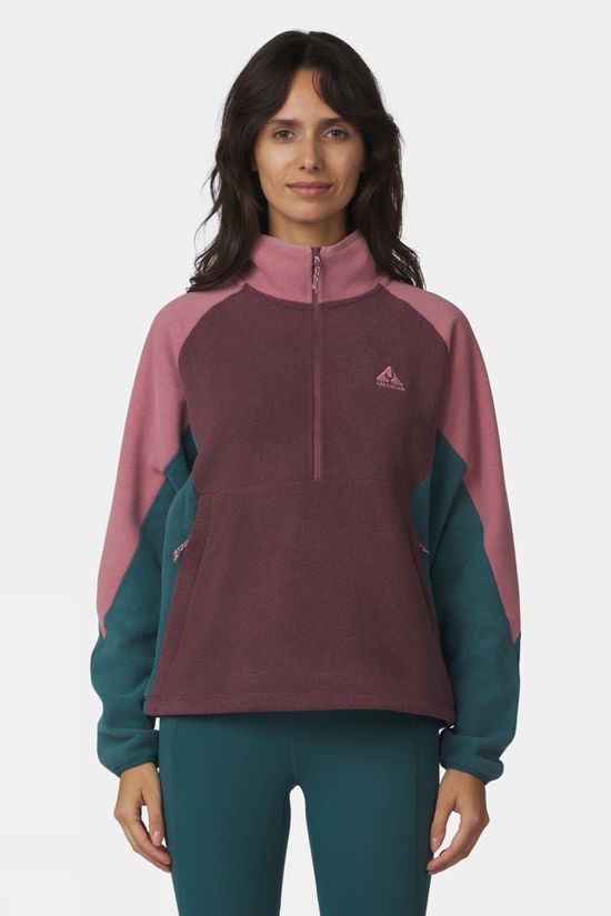 Ayacucho Womens Vlieland Half Zip Fleece Nostalgia Rose/Mediterranea/Huckleberry
