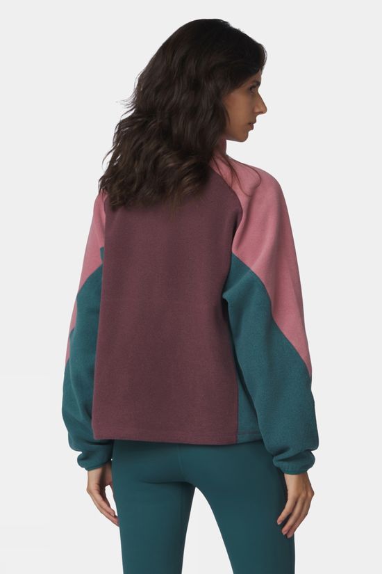 Ayacucho Womens Vlieland Half Zip Fleece Nostalgia Rose/Mediterranea/Huckleberry