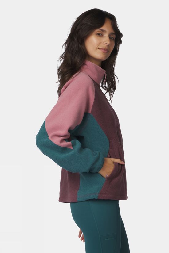 Ayacucho Womens Vlieland Half Zip Fleece Nostalgia Rose/Mediterranea/Huckleberry