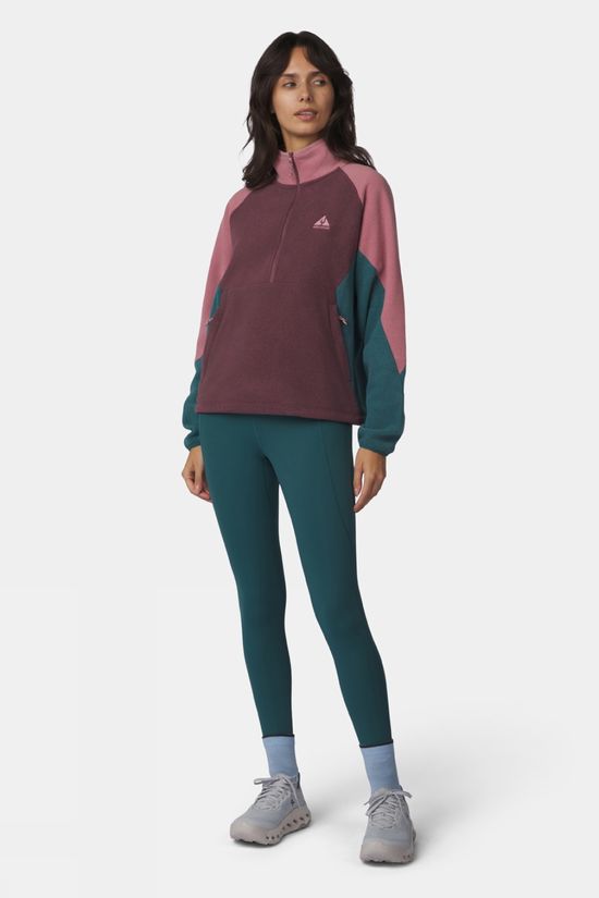 Ayacucho Womens Vlieland Half Zip Fleece Nostalgia Rose/Mediterranea/Huckleberry