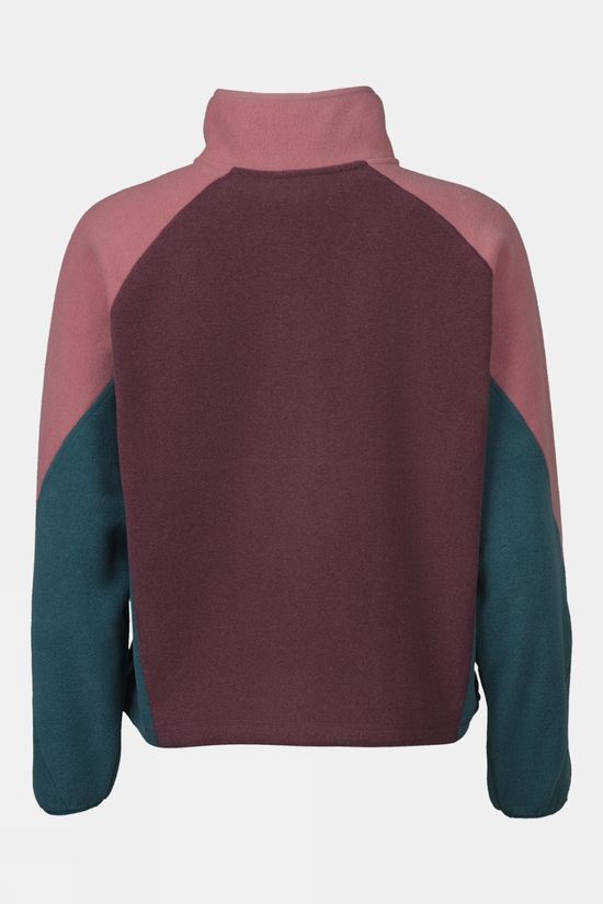 Ayacucho Womens Vlieland Half Zip Fleece Nostalgia Rose/Mediterranea/Huckleberry