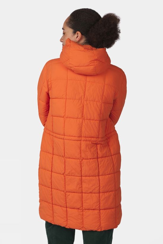 Ayacucho Womens Windermere Quilted Coat Orange Rust