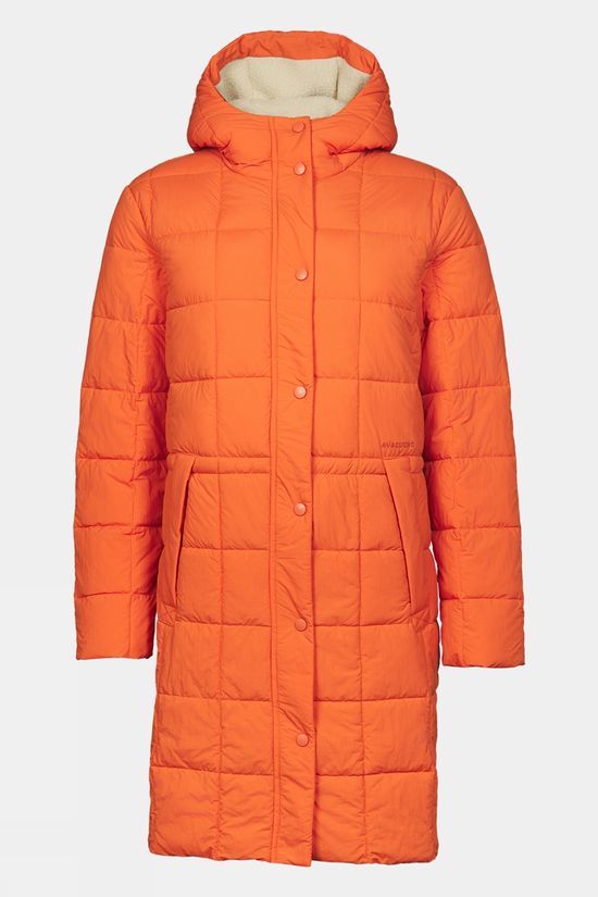 Ayacucho Womens Windermere Quilted Coat Orange Rust