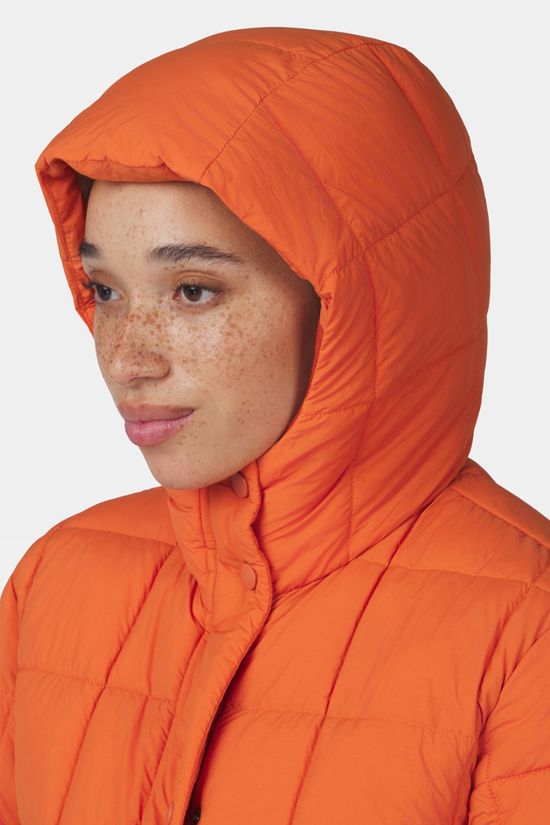 Ayacucho Womens Windermere Quilted Coat Orange Rust