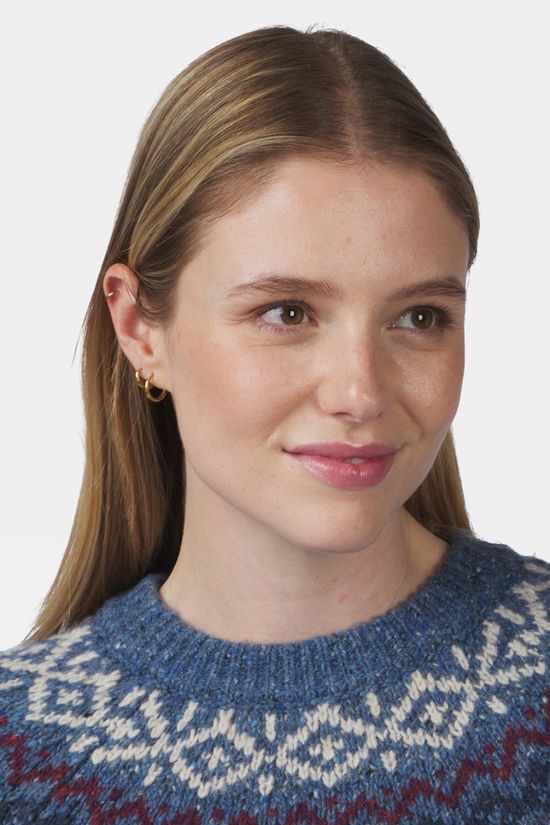 Ayacucho Womens Halden Crew Neck Jumper Blue Froth