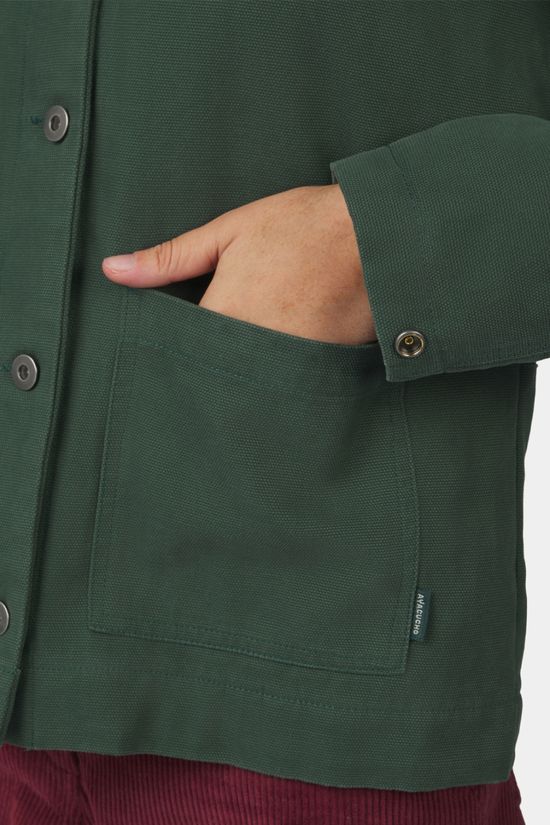 Ayacucho Womens Rowan Canvas Jacket Jungle Green