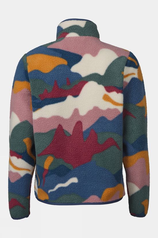 Ayacucho Womens Hemlock Half Zip Fleece Ensign Blue Print