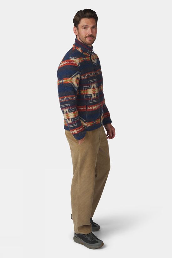 Ayacucho Mens Oakheart Full Zip Fleece Ebony Pattern