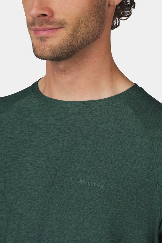 Ayacucho Mens Mountain Technical Long Sleeve T-Shirt III Jungle Green Melange