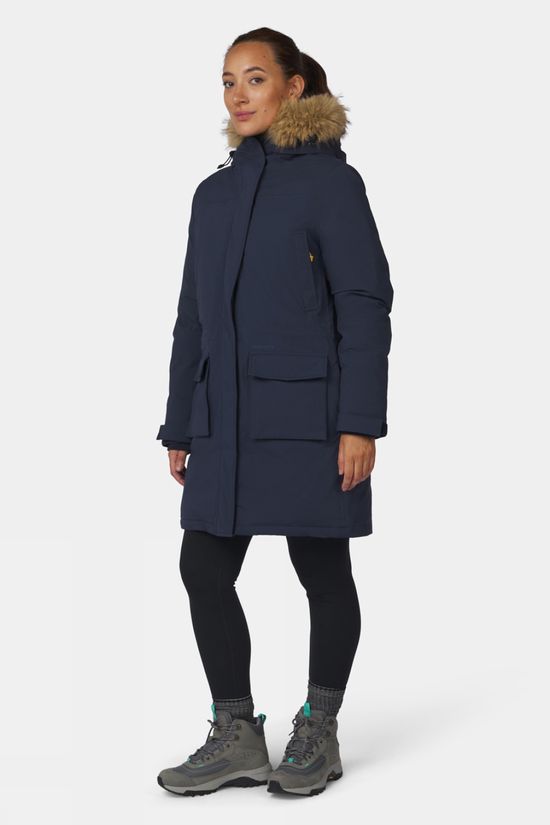Ayacucho Womens Mountain Nordic Down Parka Jacket Navy