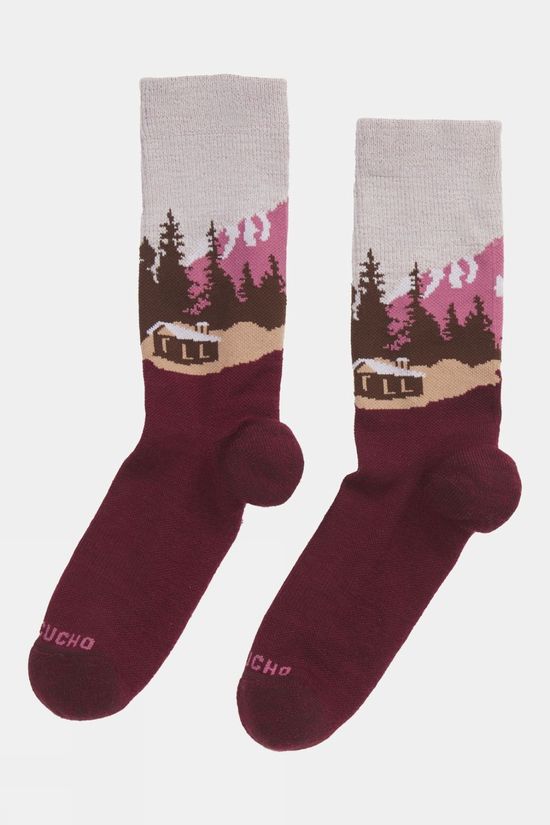 Ayacucho Unisex Bjerg Crew Socks Redwood/Snow