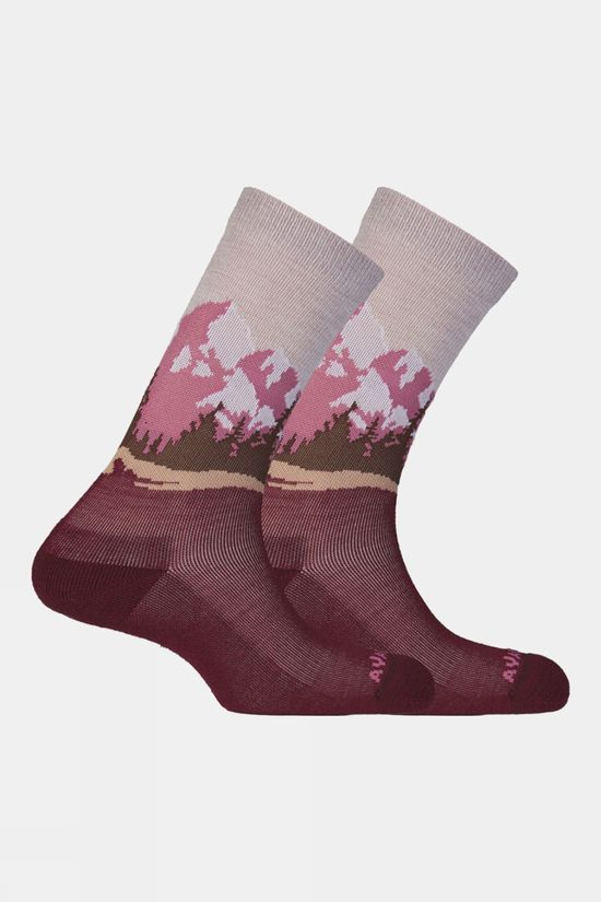 Ayacucho Unisex Bjerg Crew Socks Redwood/Snow