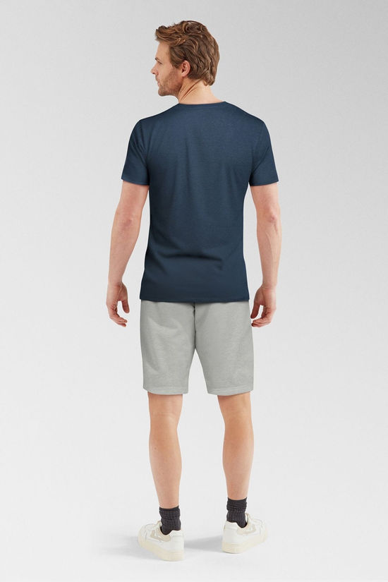 Blue Loop Originals Mens Blue Fleece Shorts Grey Melange