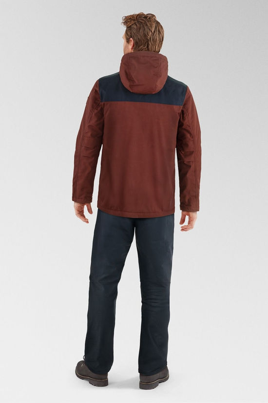 Fjallraven Mens Greenland Winter Jacket Maroon-Dark Navy