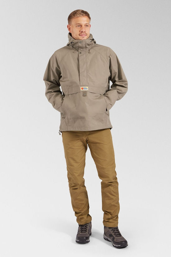Fjallraven Mens Vardag Anorak  Suede Brown