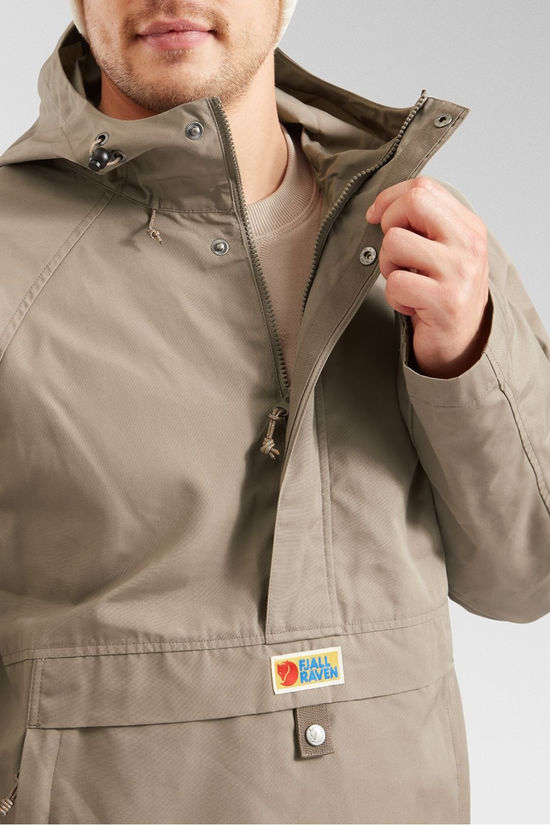Fjallraven Mens Vardag Anorak  Suede Brown