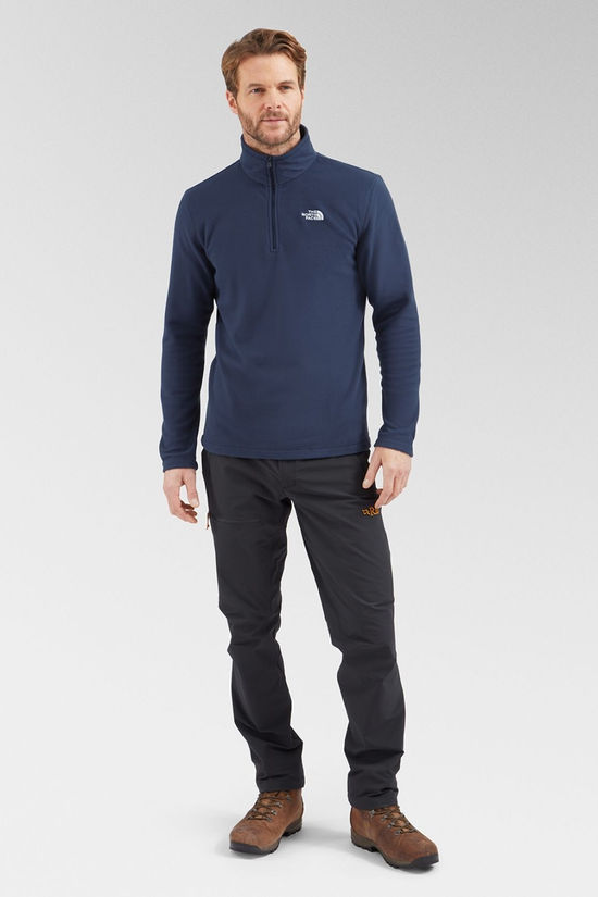 The North Face Mens Cornice II Quarter Zip Fleece Summit Navy/TNF White