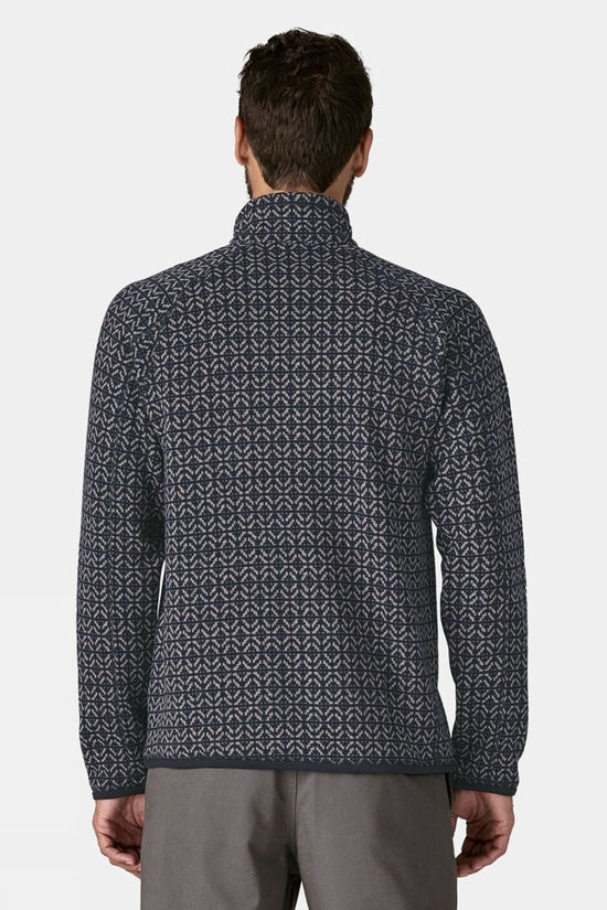 Patagonia Mens Better Sweater Quarter Zip Fleece Scales: Sunken Blue