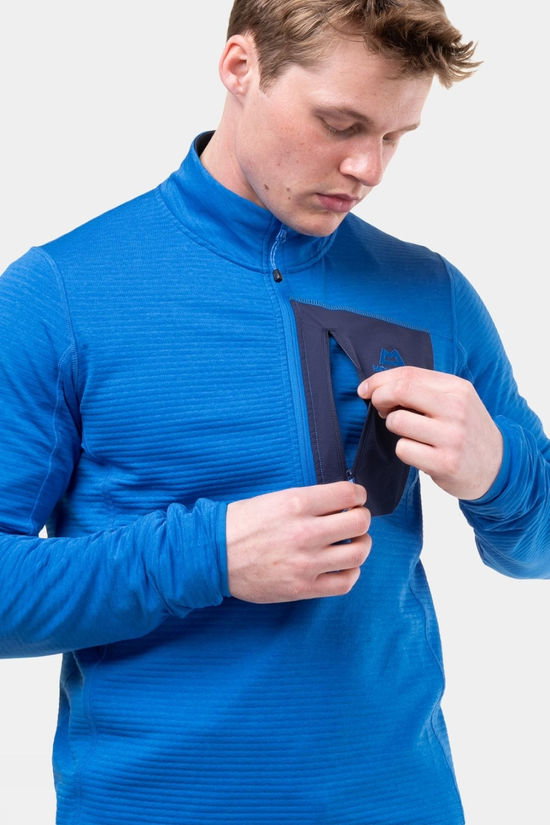 Mountain Equipment Mens Lumiko Zip T Fleece Atlantic/Cosmos