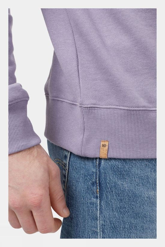Tentree Mens Treefleece Classic Crew Sweatshirt Light Purple/Light Purple