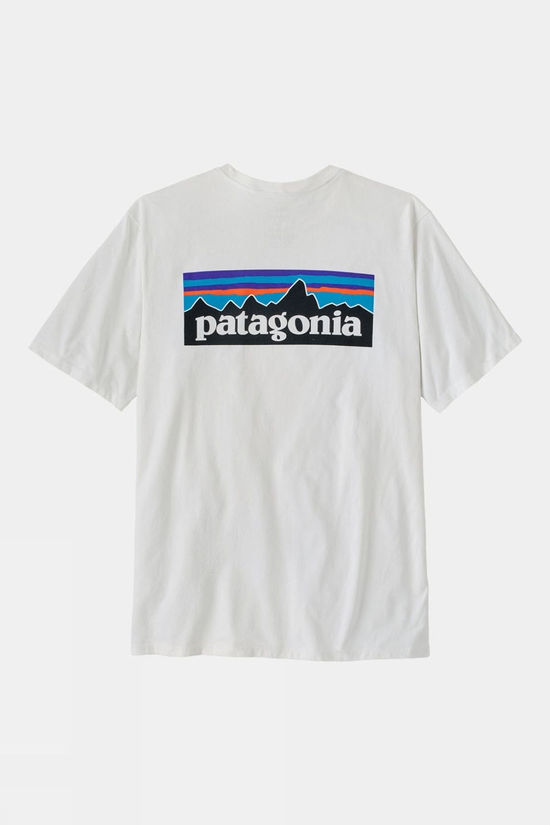 Patagonia Mens P6 Logo Responsibili- T-Shirt Fiber White