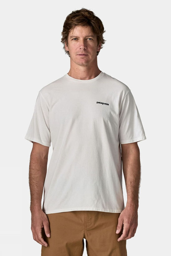 Patagonia Mens P6 Logo Responsibili- T-Shirt Fiber White