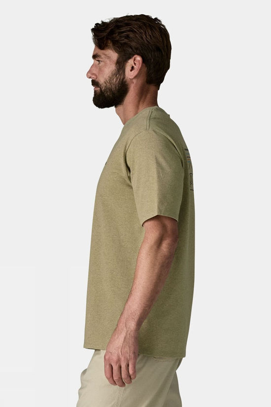 Patagonia Mens P6 Logo Responsibili- T-Shirt P-6 Outline: Gumtree Green