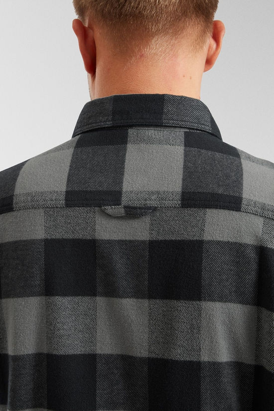 Fjallraven Mens Övik Heavy Flannel Shirt Black-Grey