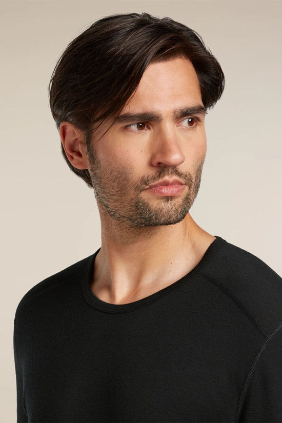 Icebreaker Mens 200 Oasis Base Layer Top Black