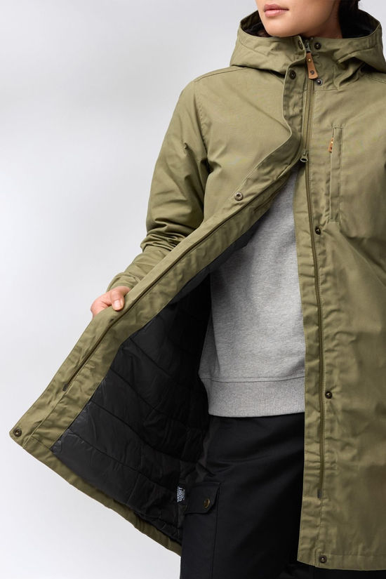 Fjallraven Womens Kiruna Padded Parka Green