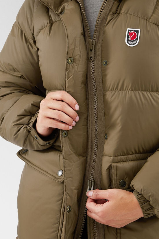 Fjallraven Womens Expedition Long Down Parka Dark Oak