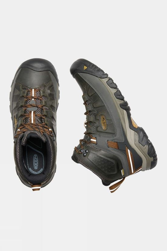 Keen Mens Targhee III Mid Waterproof Boots Black Olive/Golden Brown